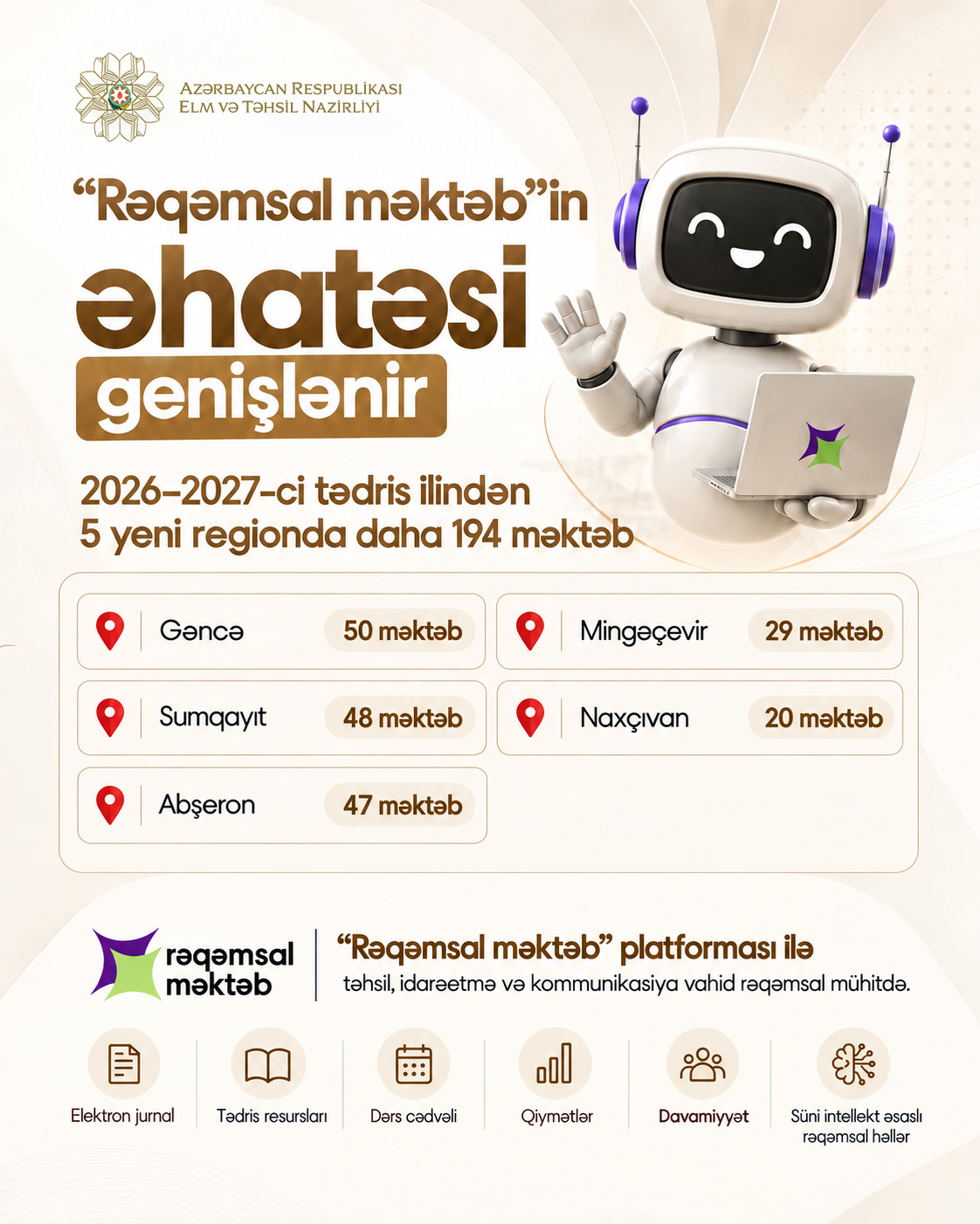 Rəqəmsal Məktəb platformasının əhatə dairəsi genişləndirilir